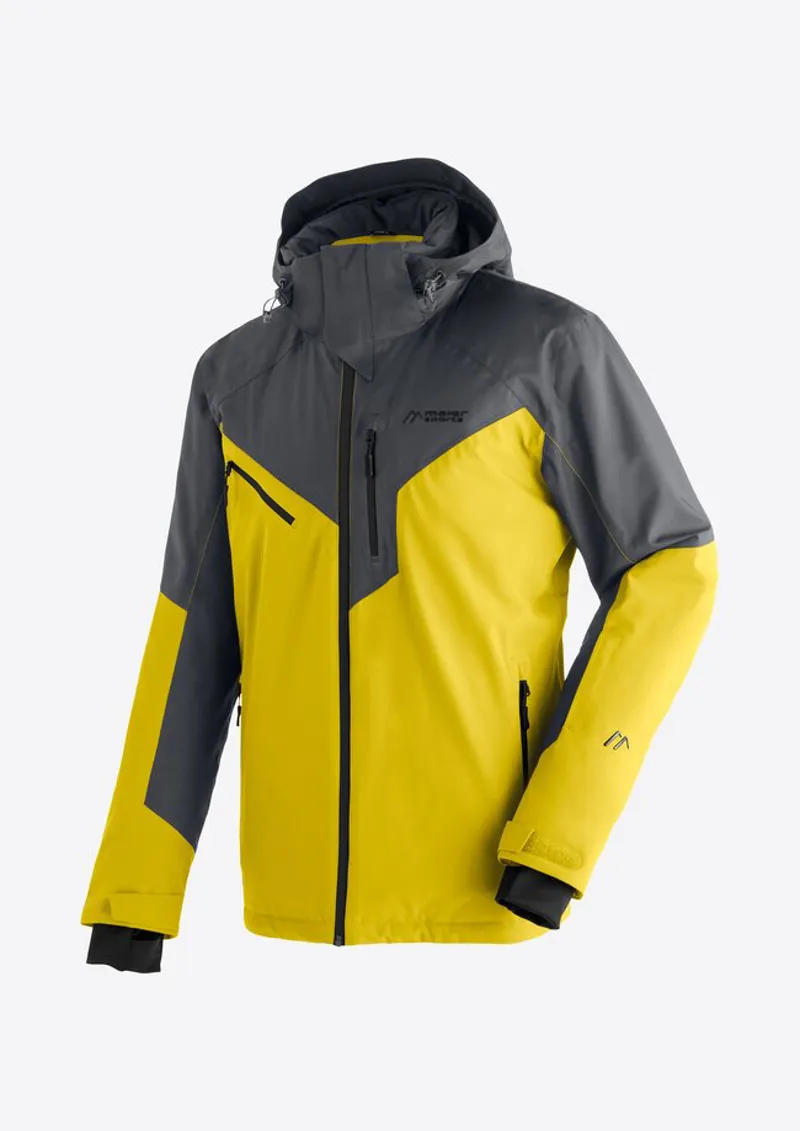 Maier Pajares Mens Ski Jacket - Gold Grey