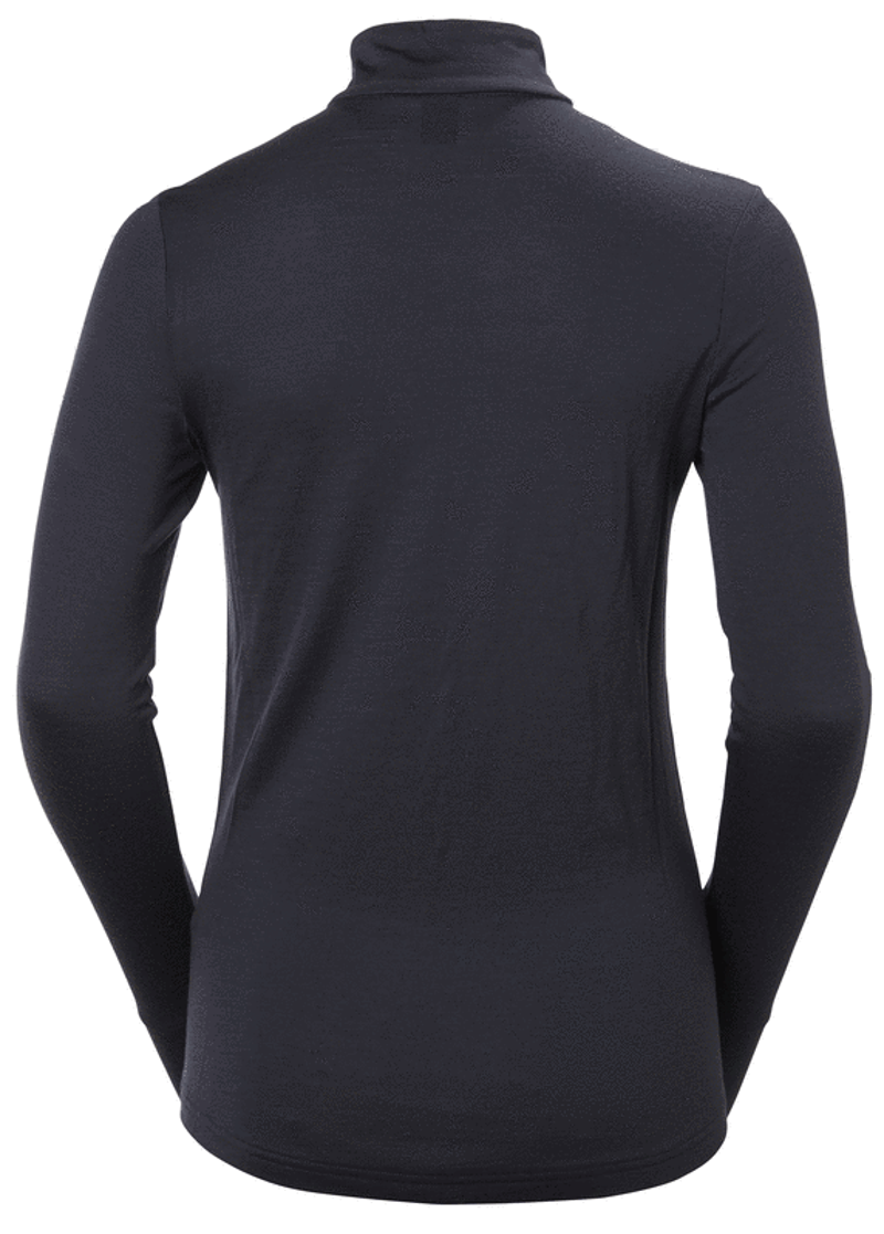 Helly Hansen Merino Mid 1/2 Zip Womens Base Layer Top In Blue-1