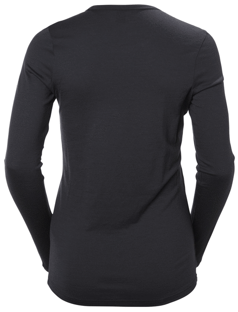 Helly Hansen Merino Mid LS Crew Womens Baselayer Top In Blue-1