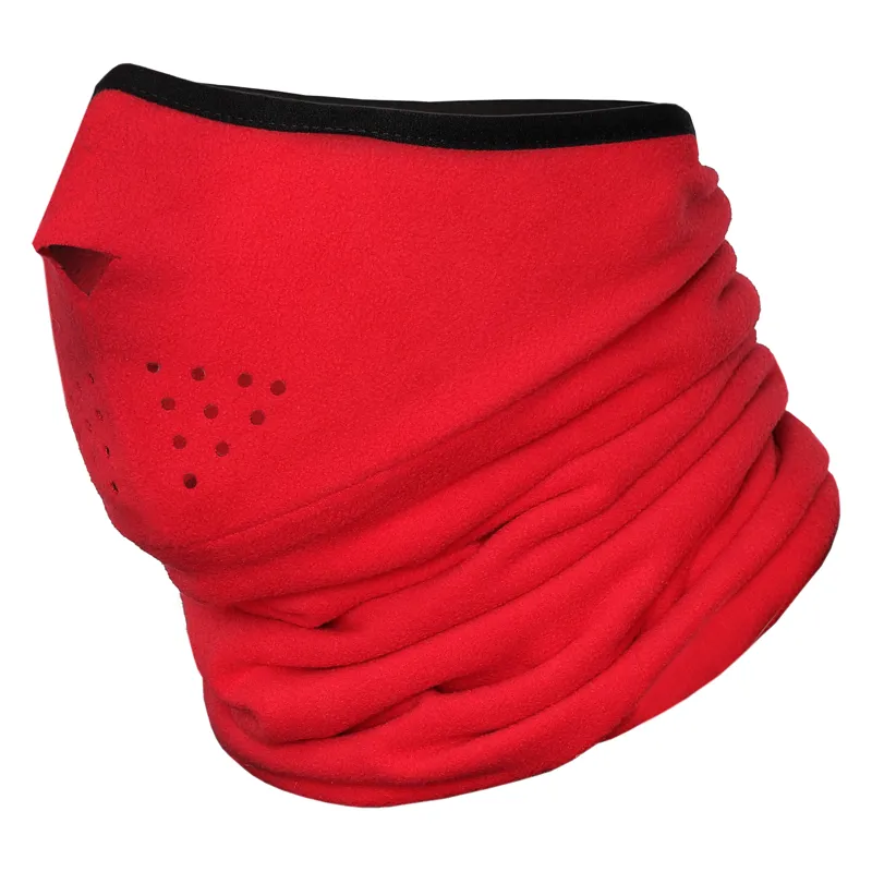 Manbi Micro-fleece Neck Warmer Snood with Face Mask - Red