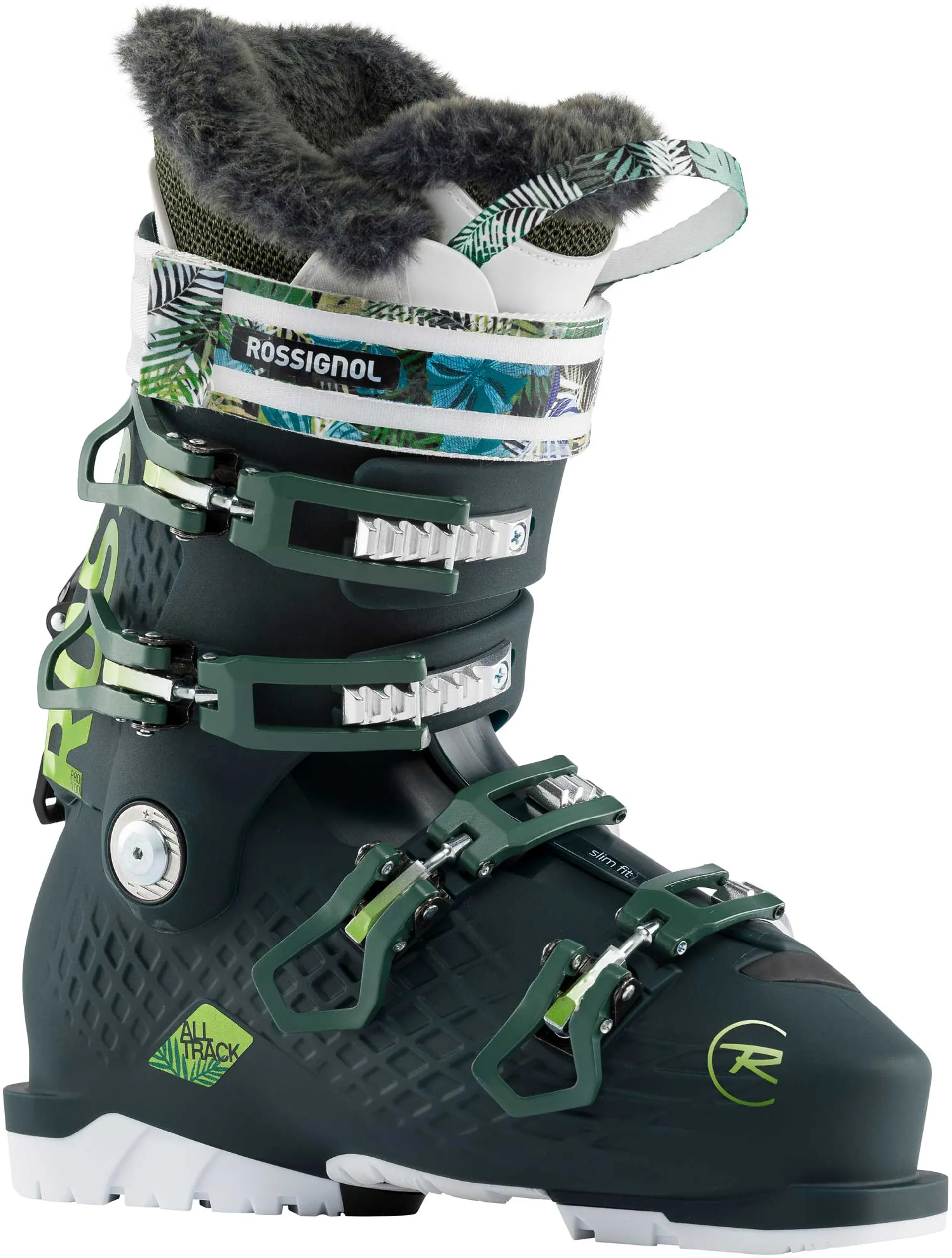 Rossignol Alltrack Pro 100 Womens Ski Boots in Dark Green
