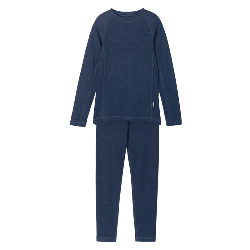 Reima Taitoa Kids Merino Thermal Baselayer Set - Navy Blue