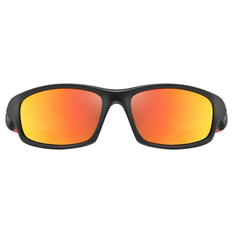 Uvex Sportstyle 507 Junior Sunglasses - Black/Red Mirror Red-1