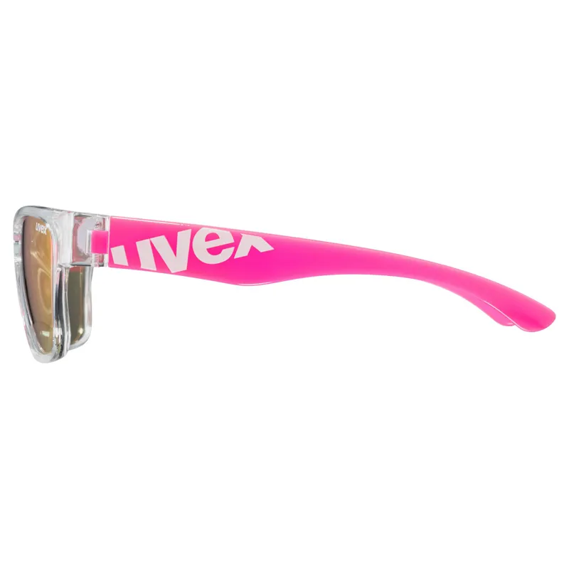 Uvex Sport Style 508 Junior Sunglasses - Pink with Mirror Red Lens-4