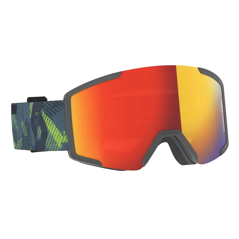 Scott Shield Ski Goggles - Storm Grey with Enhancer Red Lens