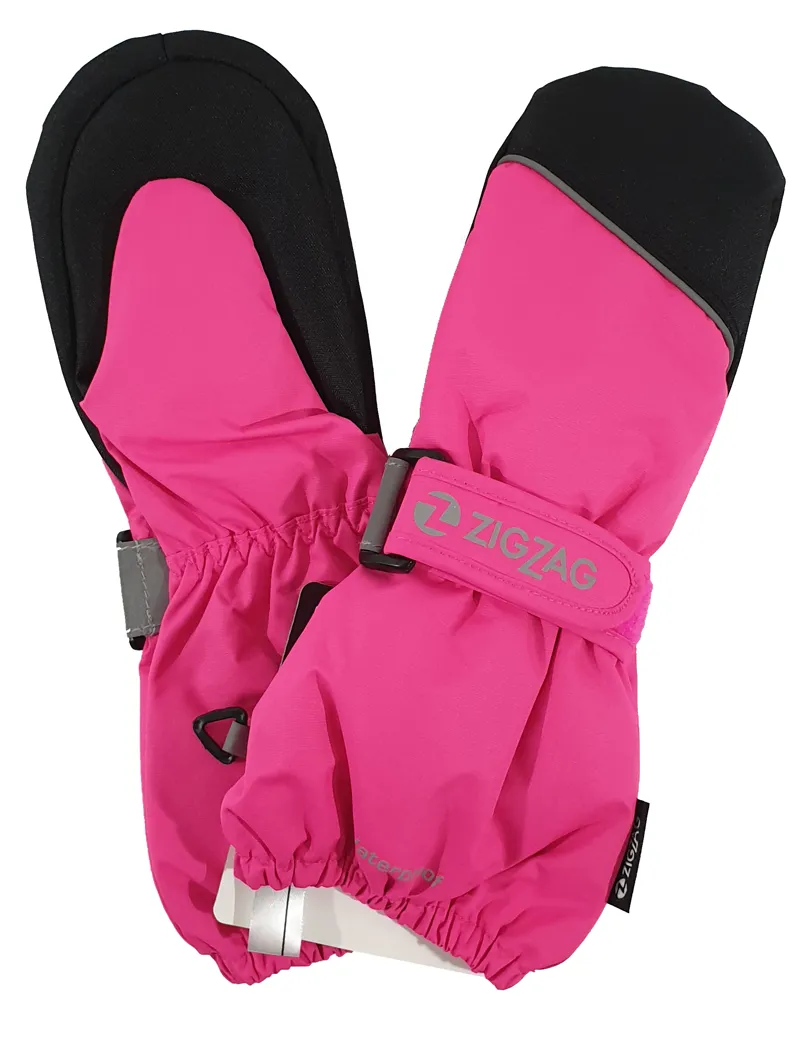 ZigZag Shild Junior Mittens in Pink