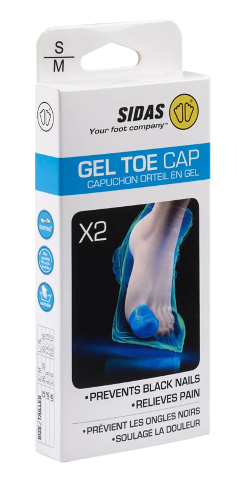Sidas Gel Big Toe Protectors 1 Pair - Small/Medium-4