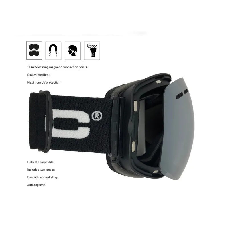 Bloc Sixty Five Ski Goggles Orange with Quick Change 2 Lens Silver-1