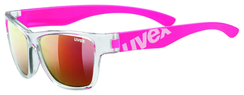 Uvex Sport Style 508 Junior Sunglasses - Pink with Mirror Red Lens