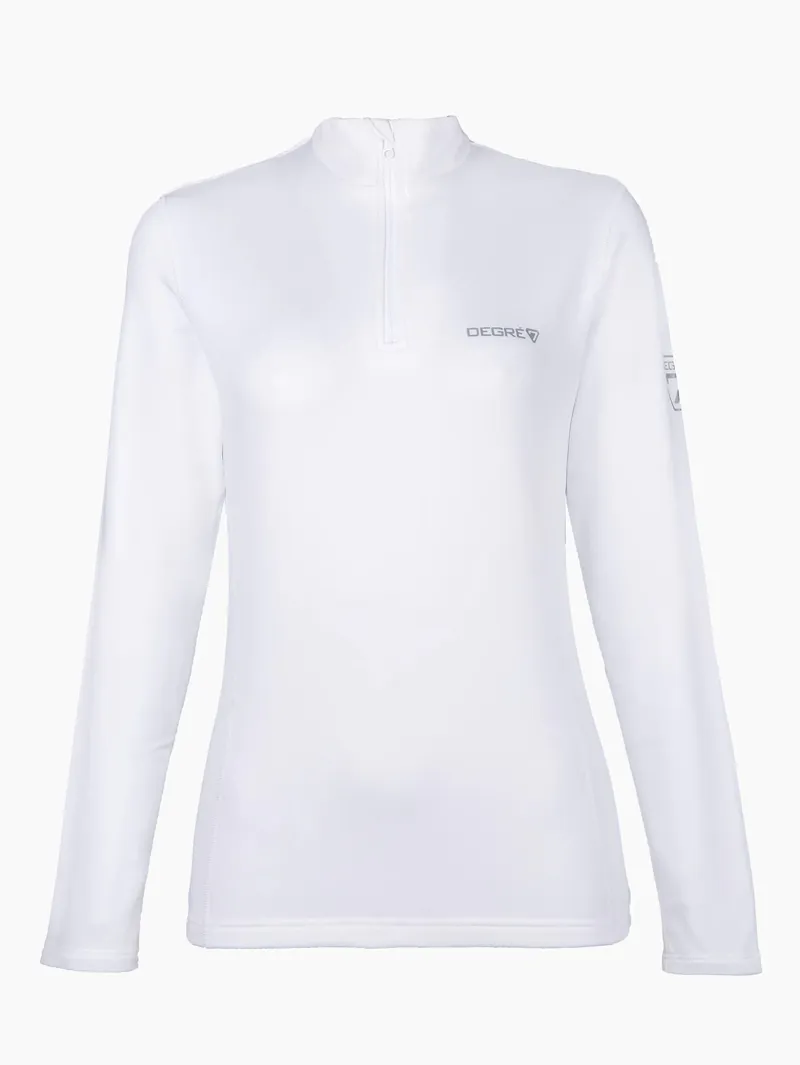 Degre 7 Veyrand Womens Half Zip Midlayer Top - White