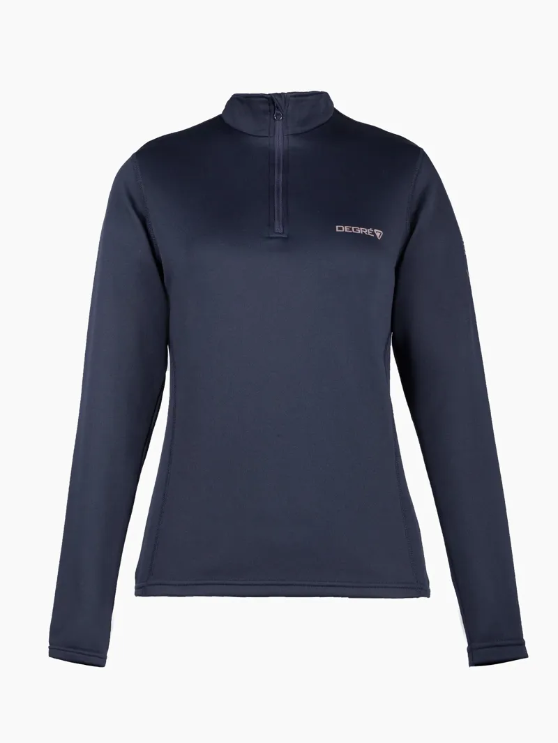 Degre 7 Veyrand Womens Half Zip Midlayer Top - Dark Blue