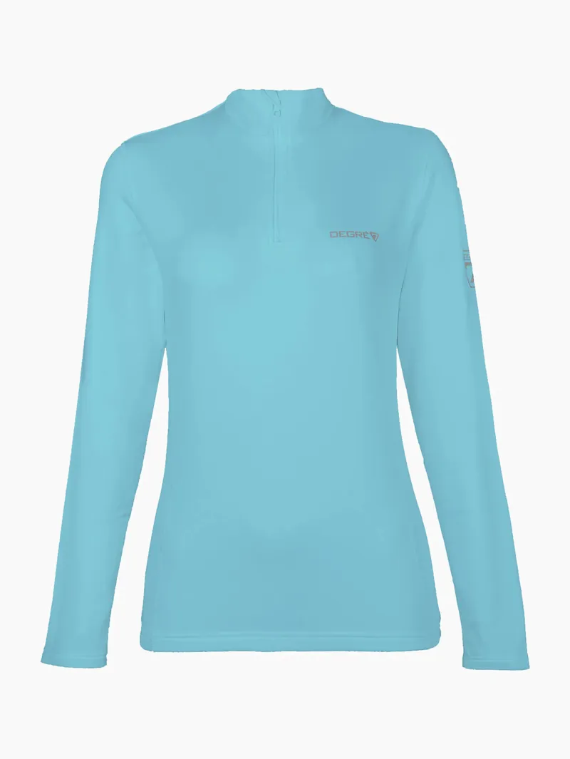 Degre 7 Veyrand Womens Half Zip Midlayer Top - Lagon Blue