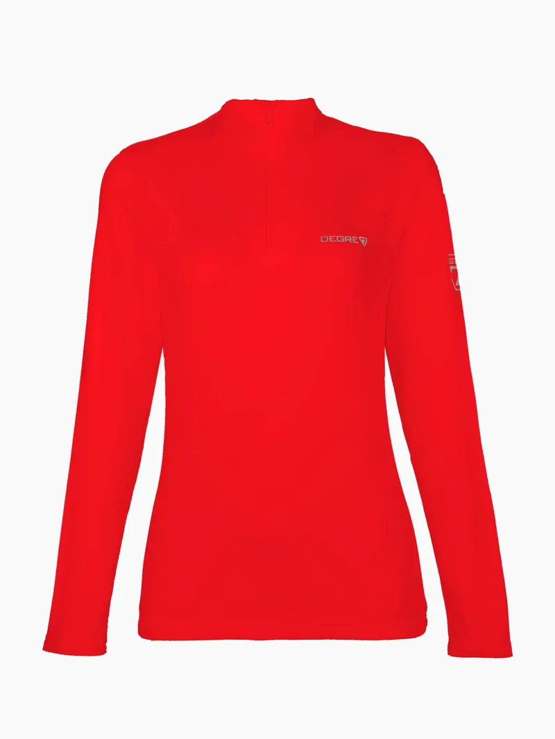 Degre 7 Veyrand Womens Half Zip Midlayer Top - Red