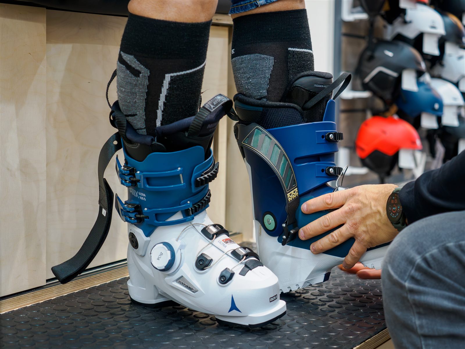 Professional ski boot fitting at Captain's Cabin, Sevenoaks